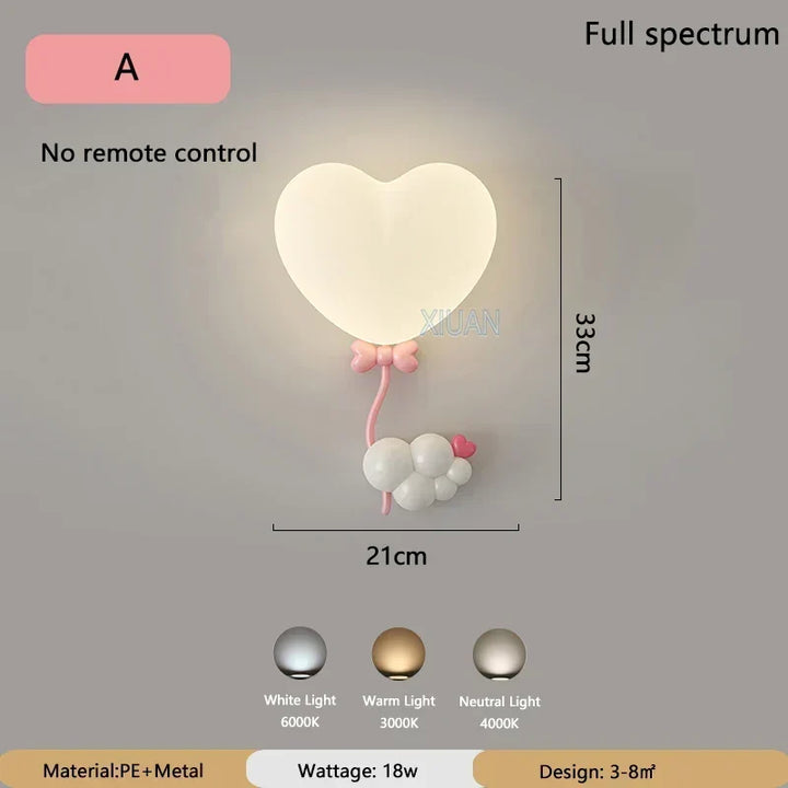 LoveLicht - Różowe Chmury LED Nocna Lampa