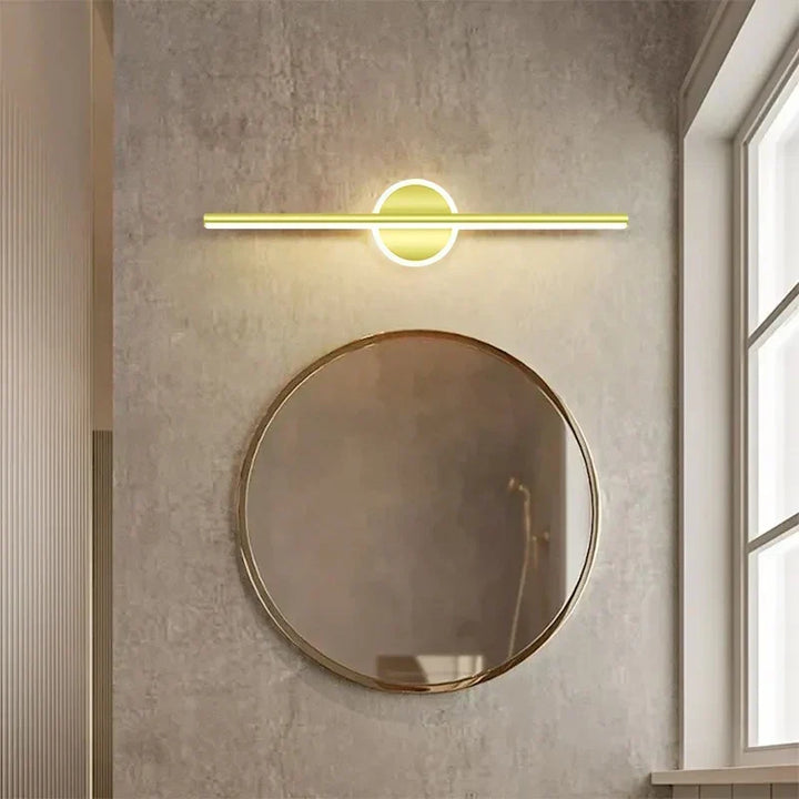 Lampa Ścienna LED LineaLux | Czarna i Złota | 40/60/80 cm | Ciepłe, Zimne i Trójkolorowe Światło | Nowoczesne Oświetlenie Lustra i Ściany