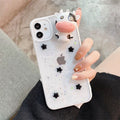 Świecąca Krowa 3D Przezroczysta Etui na iPhone