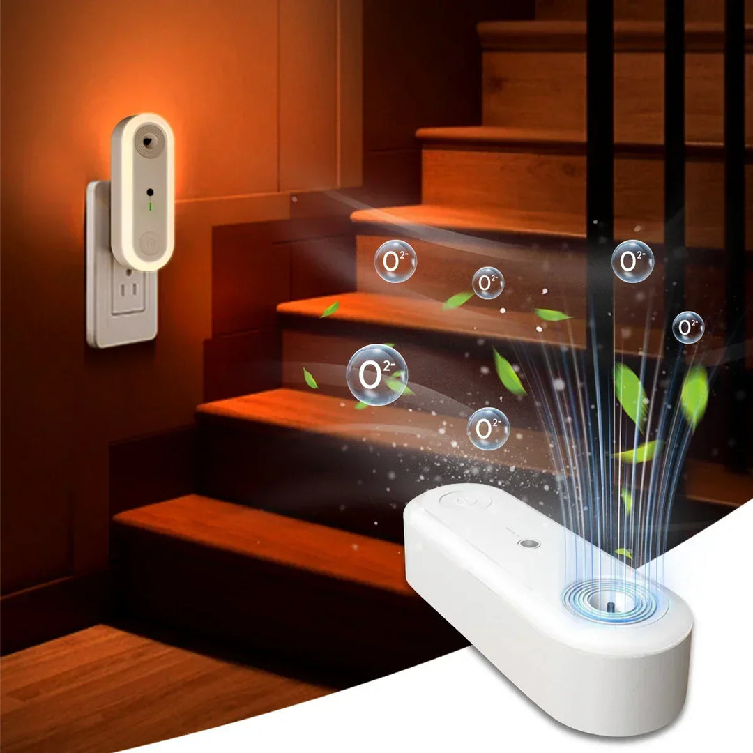 Oczyszczacz powietrza i lampka nocna Aeroluna | Technologia jonowa bez filtra | Do sypialni, kuchni i biura | Kompaktowy i cichy