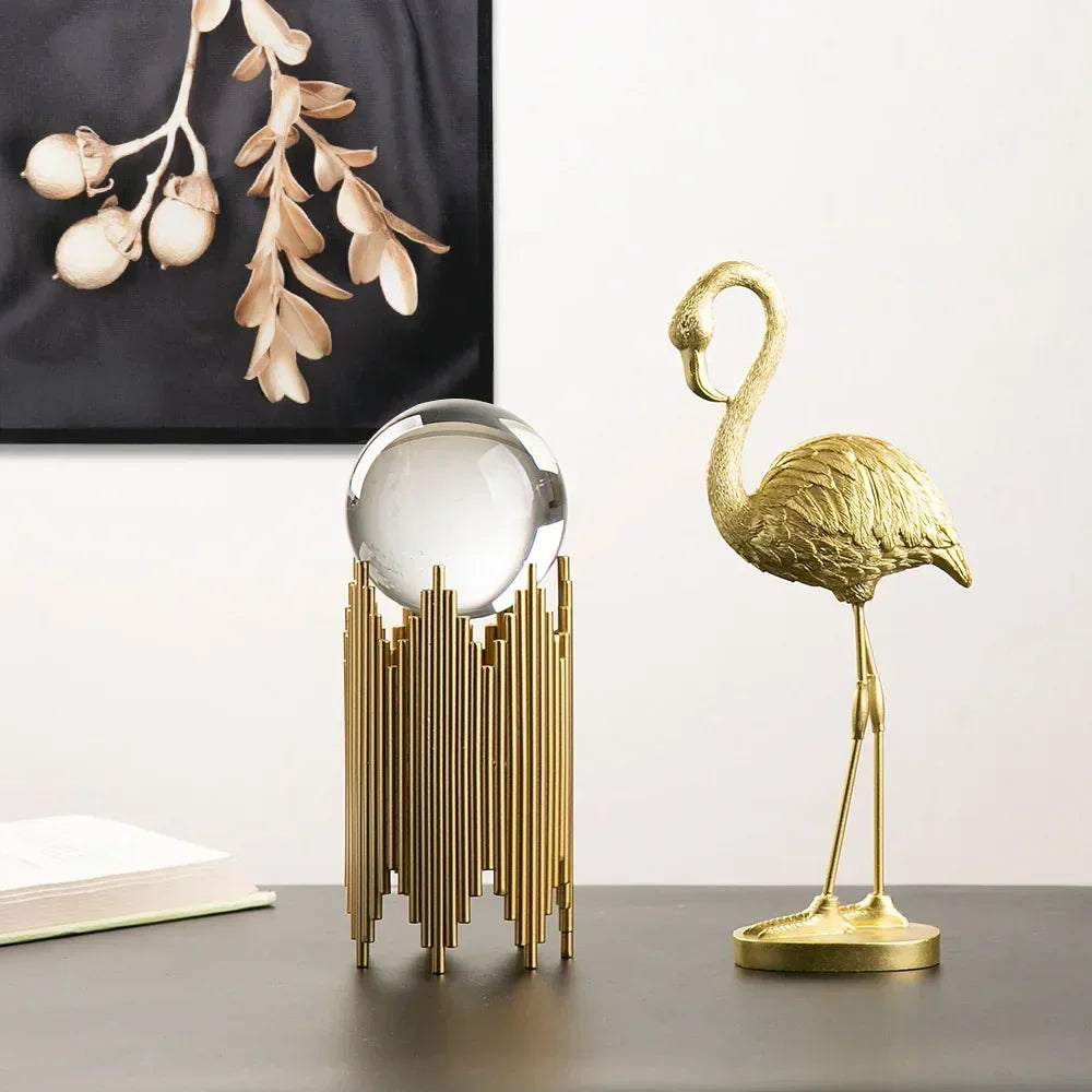 Figurka Flaminga Nordic Figurine Statua Rzeźba Dekoracja do Salonu Biura na Ślub Przyjęcie Ornamenty Dekoracja Domowa Akcesoria