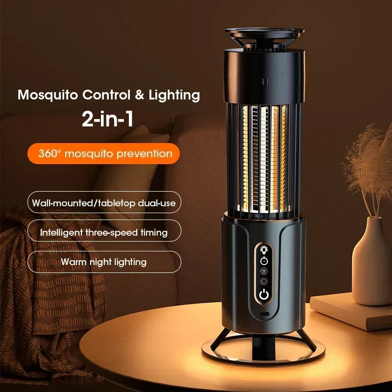 Lampa Moskitier ZenTora | Zasilana przez USB i Cicha | Bez chemikaliów z funkcją nocnej lampki