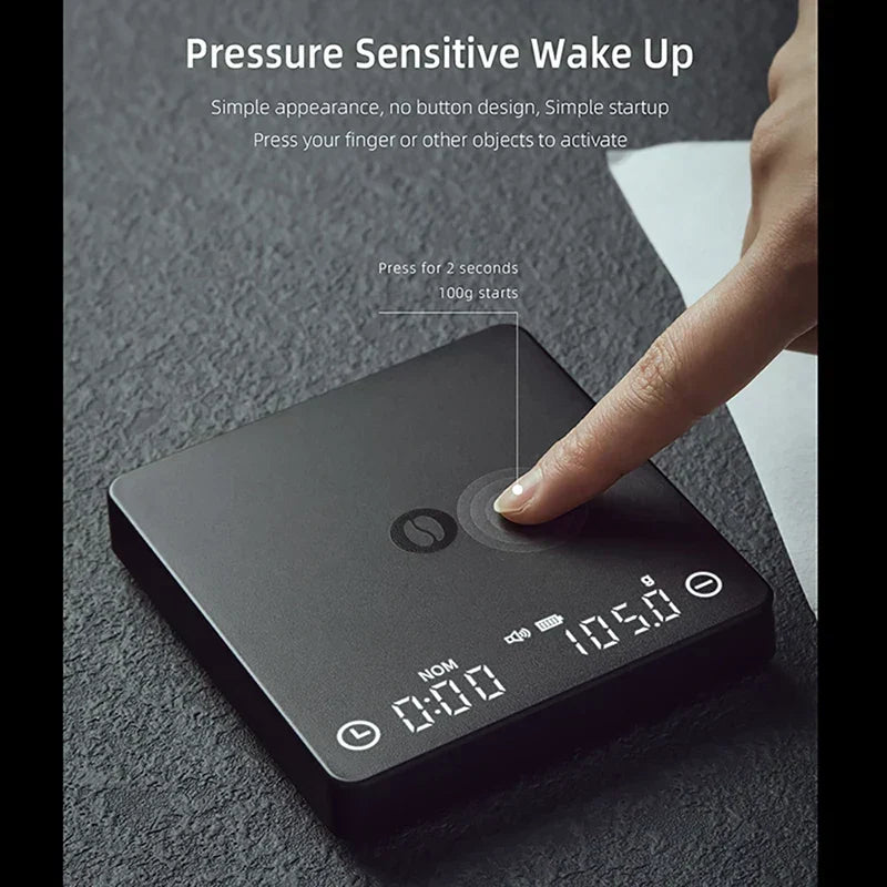 Waga kuchenna SearchPean Tiny/Tiny2s do espresso, mini inteligentny timer, USB, 2 kg/0.1 g/oz/ml, darmowa wysyłka, prezent dla mężczyzny i kobiety