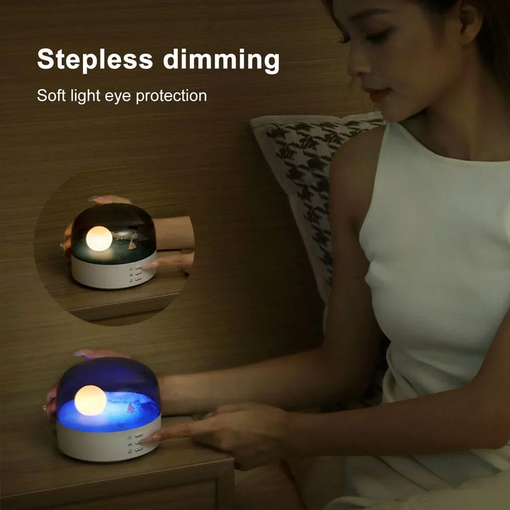 3D Tajemnicza Księżycowa Lampa LED Głośnik na Noc |