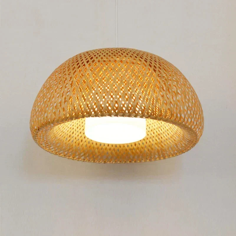 Lampa Wisząca z Ręcznie Wykonanego Bambusa Luxora - Ekologiczna Lampa Sufitowa