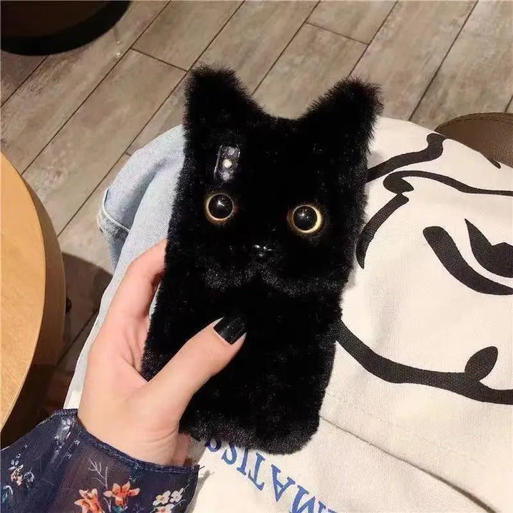 Puszysta Kotka Ciepła Pluszowa Etui na iPhone&