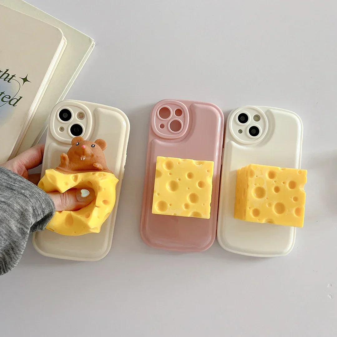 Etui na iPhone dla miłośnika sera z myszką