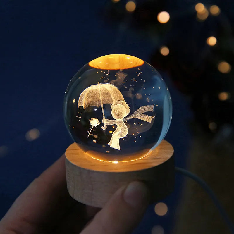 Świecące 3D Kryształowe Lampy Nocne – Unikalne Prezenty na Każdą Okazję