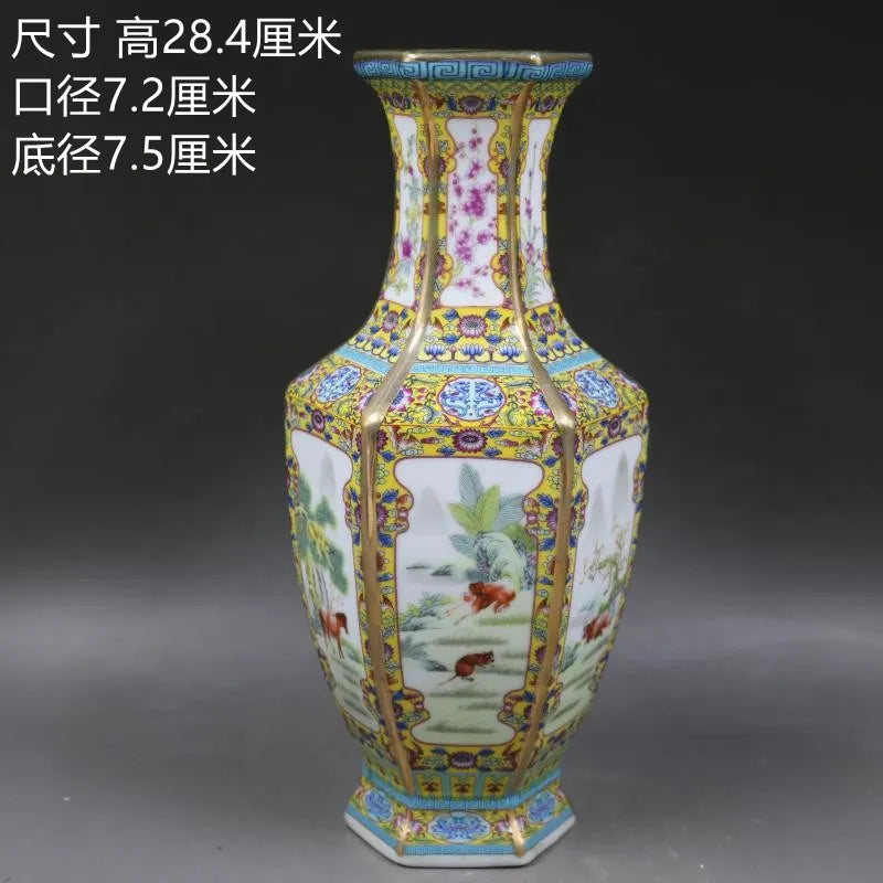 Antyczny Królewski Chiński Wazon Porcelanowy