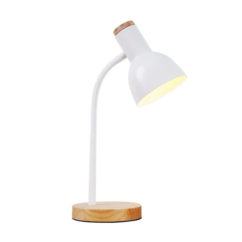 Oświetlenie Jesienne i Zimowe | Nordic Creative Wood Art Żelazna Lampa Biurkowa LED - Moxie