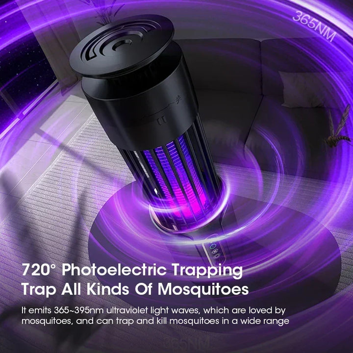 Lampa Moskitier ZenTora | Zasilana przez USB i Cicha | Bez chemikaliów z funkcją nocnej lampki