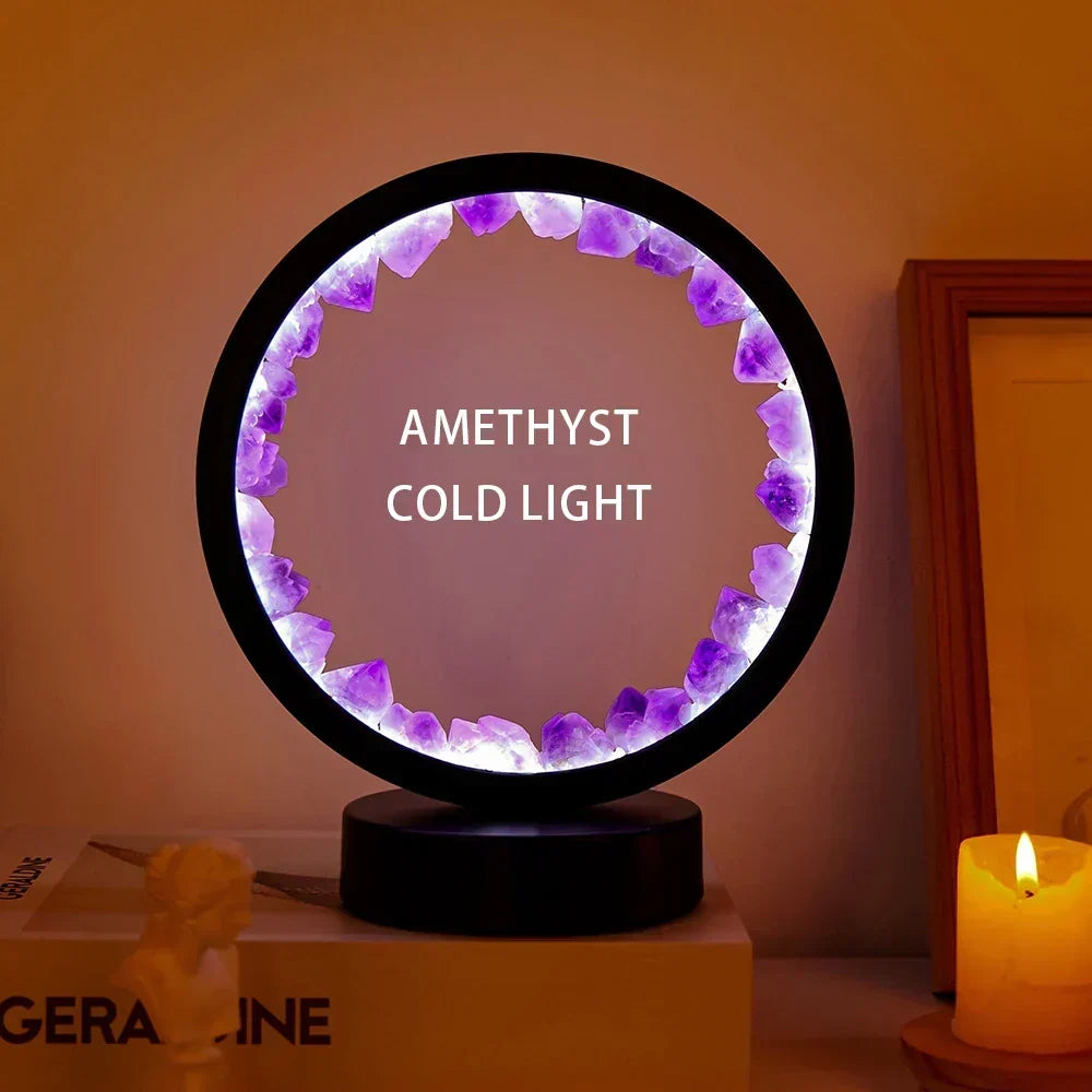 Lampa Nocna z Kryształem Leczebnym