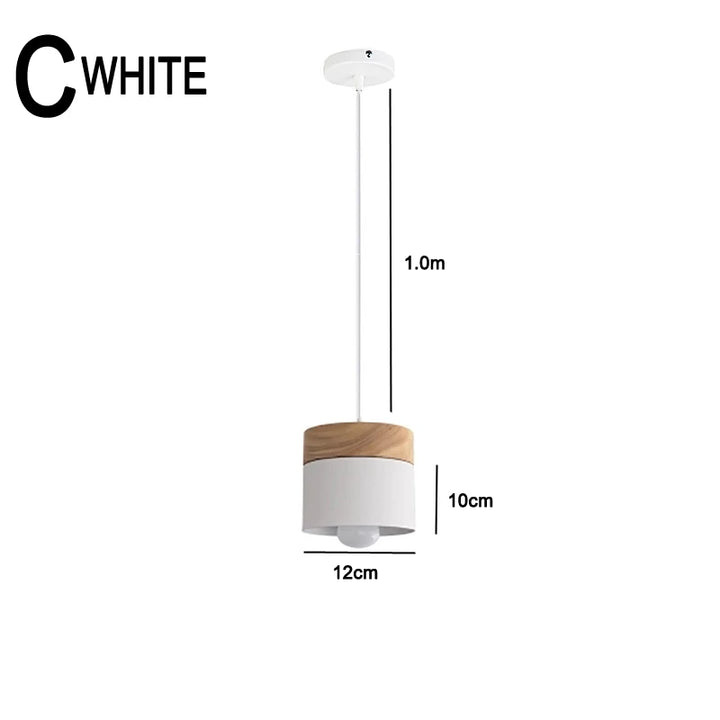 Nowoczesne Wiszące Lampy LED Nordic z Metalu i Drewna - Lampy do Jadalni i Kuchni