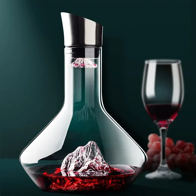 1500ml Karafka Iceberg Kreatywna Wysokiej Jakości Kryształ Bez Ołowiu Luksusowy Dystrybutor Wina Czerwonego Karafka do Wina