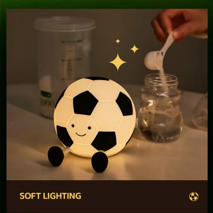 Ładowana Lampa Nocna w Kształcie Piłki Nożnej z 3 Poziomami Przyciemnienia