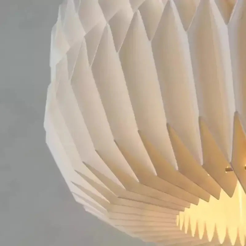 Elegancka lampa papierowa inspirowana origami