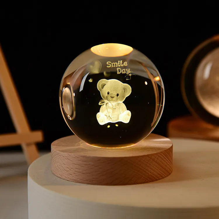 Świecące 3D Kryształowe Lampy Nocne – Unikalne Prezenty na Każdą Okazję