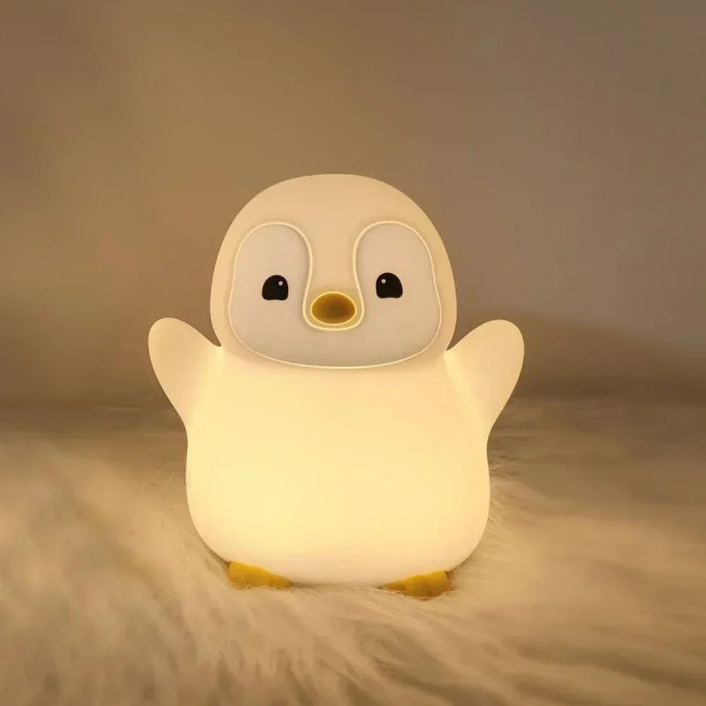 LumiSoft LED Nocna Lampa | Miękki Silikon | Długi Czas Pracy na Baterii | Ładowana przez USB