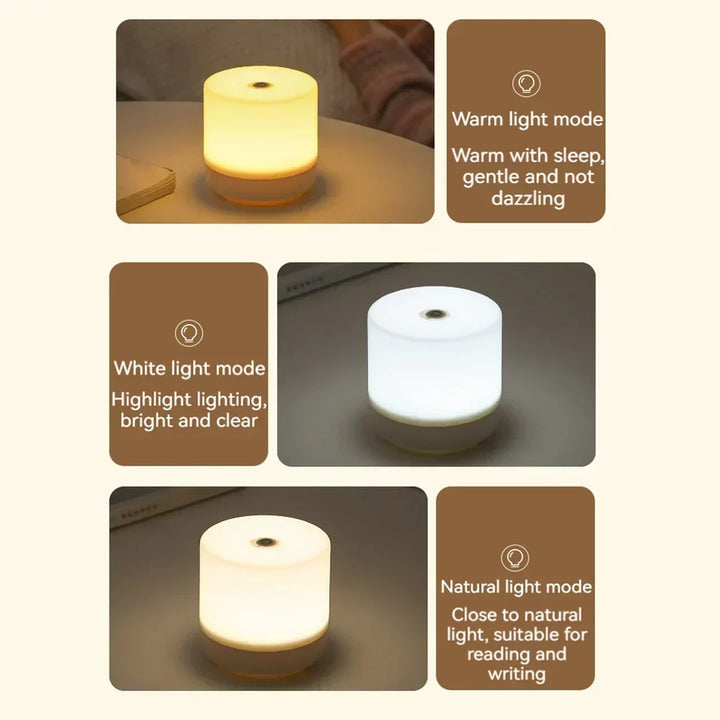 Kreatywna Lampa Nocna USB - Lampka LED z Dotykowym Przyciemnianiem do Sypialni i Akademika