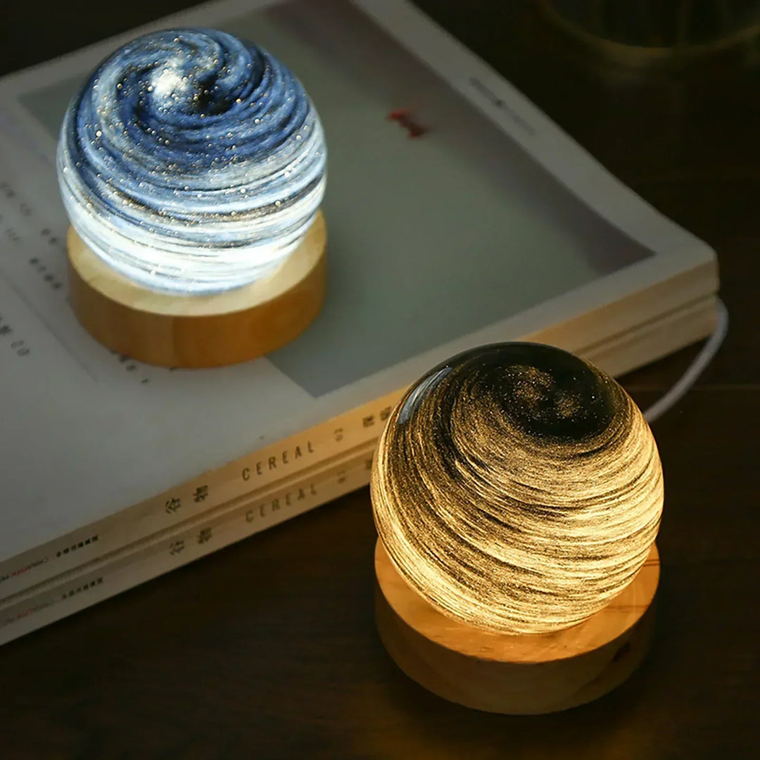 CosmicGlow - Mini lampki nocne 3D - dekoracja solarna LED - galaktyczna atmosfera