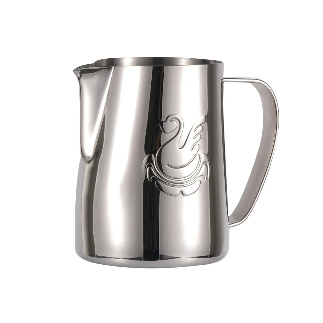600ml stalowy dzbanek do kawy, spieniacz do mleka, kubek, urządzenie do robienia śmietany, narzędzie do latte art, elegancka łabędź