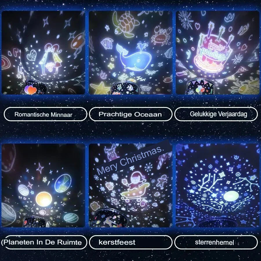 StarryDream - Projektor Lampy Gwiezdnej dla Dzieci - Magiczna Lampa Nocna