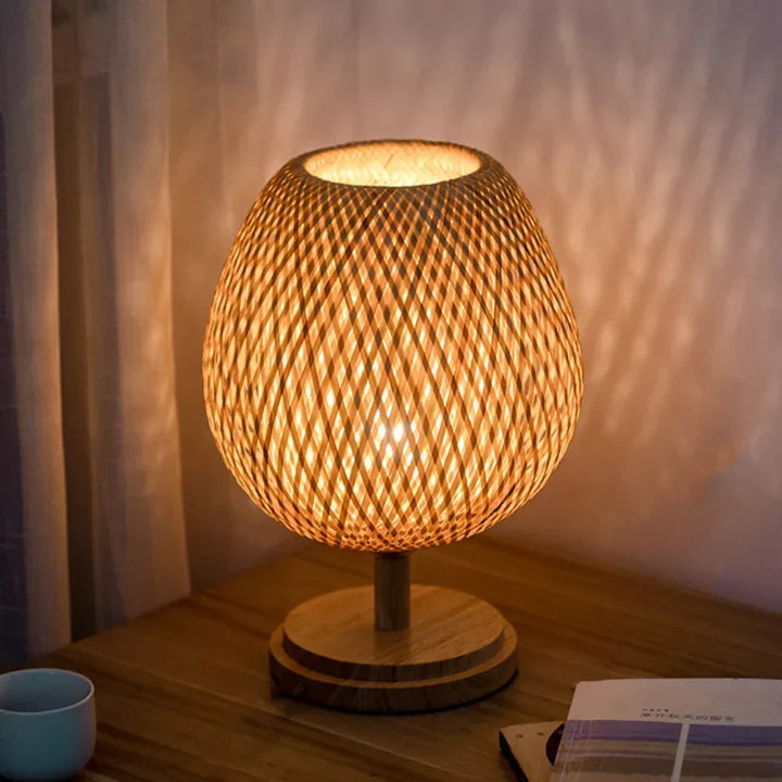 Lampa rattanowa - Bezstopniowa lampa koszykowa do dekoracji sypialni i salonu