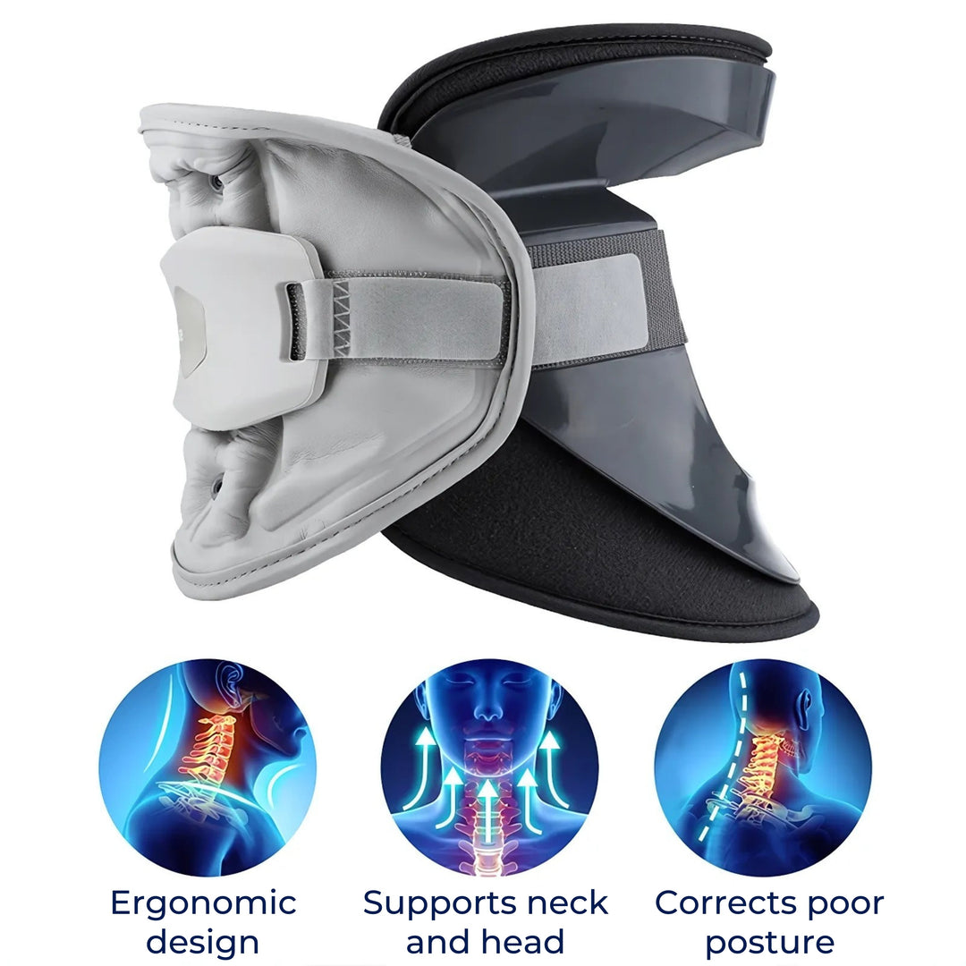 SpineEase | Kołnierz Traction dla Szyi – Retraktor Szyjny do Dekompresji Kręgosłupa, Wsparcie Nerwów i Postawy – Pomoc w Ulgach Bólu Szyi