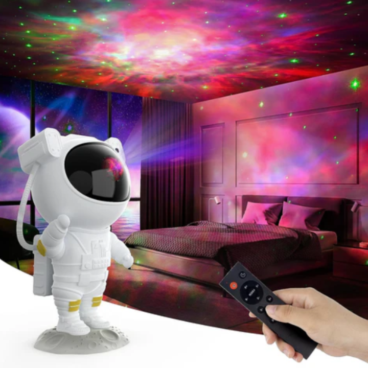 Projektor Gwiazd Lampa Astronauta Regulowana LED Nocna Lampa Galaktyczna