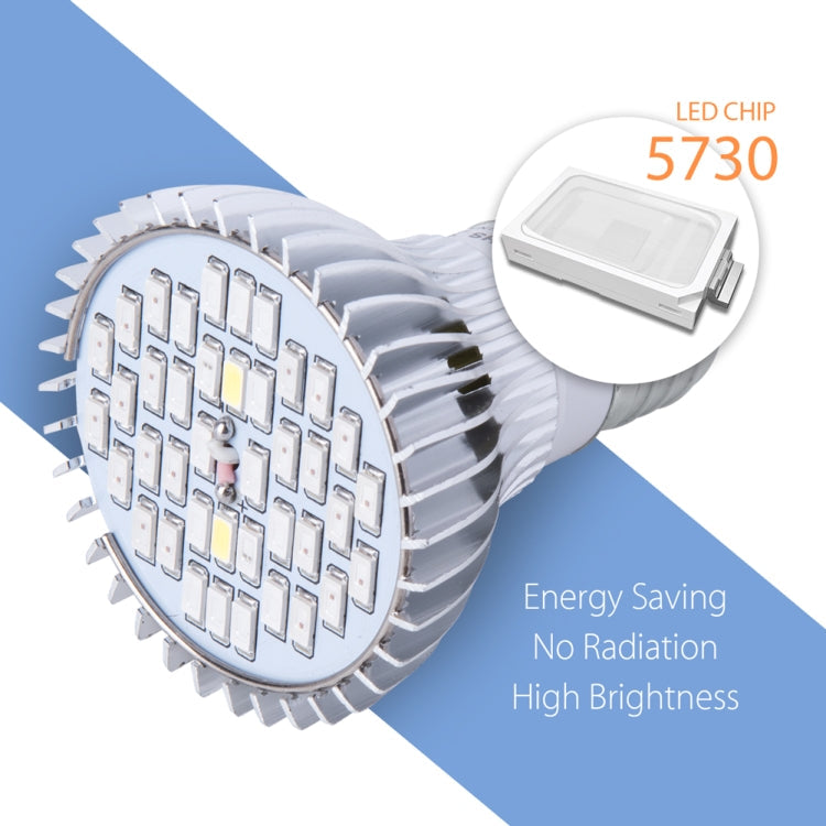 Lampa do wzrostu roślin LED Pełne spektrum E27, Światło do roślin, Moc: 30W 40 diod LED