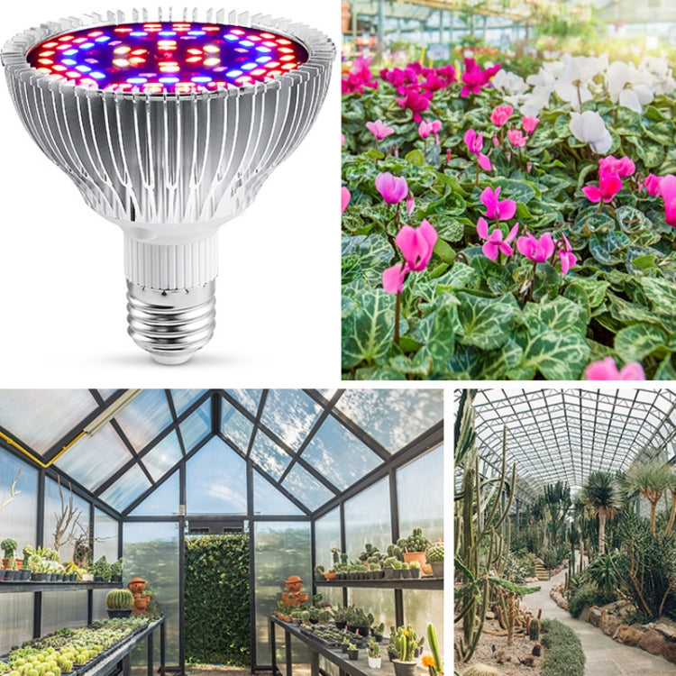 Lampa do wzrostu roślin LED Pełne spektrum E27, Światło do roślin, Moc: 30W 40 diod LED
