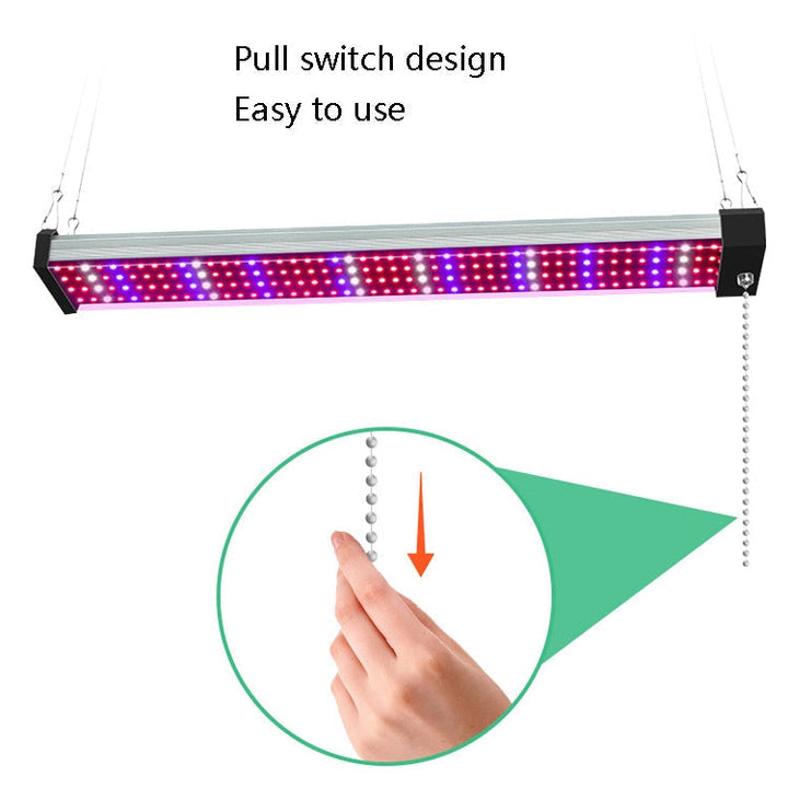 Lampa wzrostowa LED pełnospektralna, lampa do roślin, rurka, Styl: Mała podwójna rząd 100 cm (wtyczka EU)