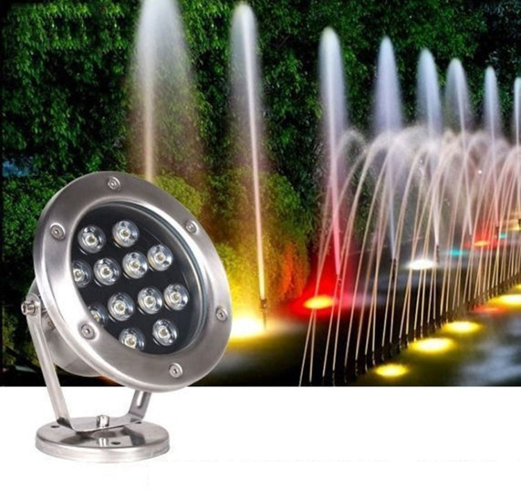 LED podwodna lampa do basenu, stawu rybnego, fontanny, wodoodporna lampa krajobrazowa 18W (ciepła biała)