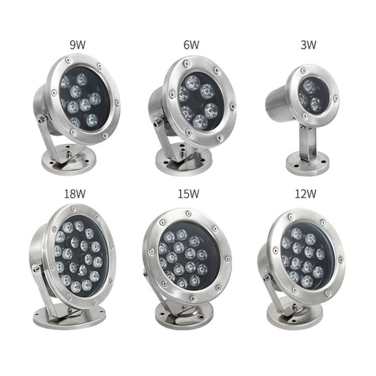 LED Podwodne Światło do Basenu Staw Fontanna Wodoodporne Światło Krajobrazowe 18W (Białe)