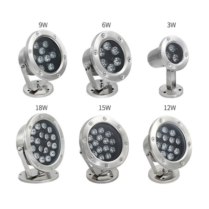 LED Podwodne Światło do Basenu Staw Fontanna Wodoodporne Światło Krajobrazowe 18W (Białe)