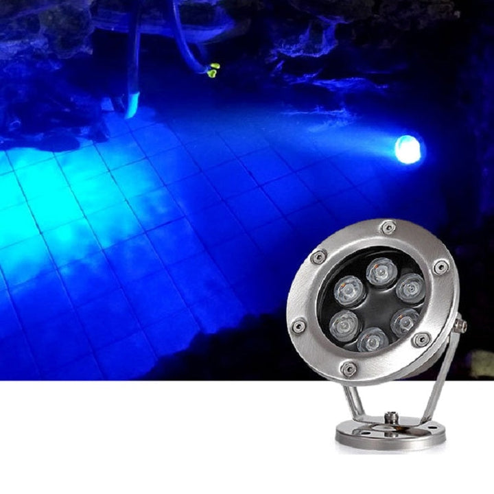 LED Podwodne Światło Basenowe Stawowe Fontanna Wodoodporne Światło Krajobrazowe 24W (Ciepła Biała)