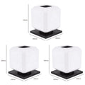 003 Solar Square Outdoor Post Light LED Waterproof Wall Lights, Size: 20 cm (Tricolour Light)