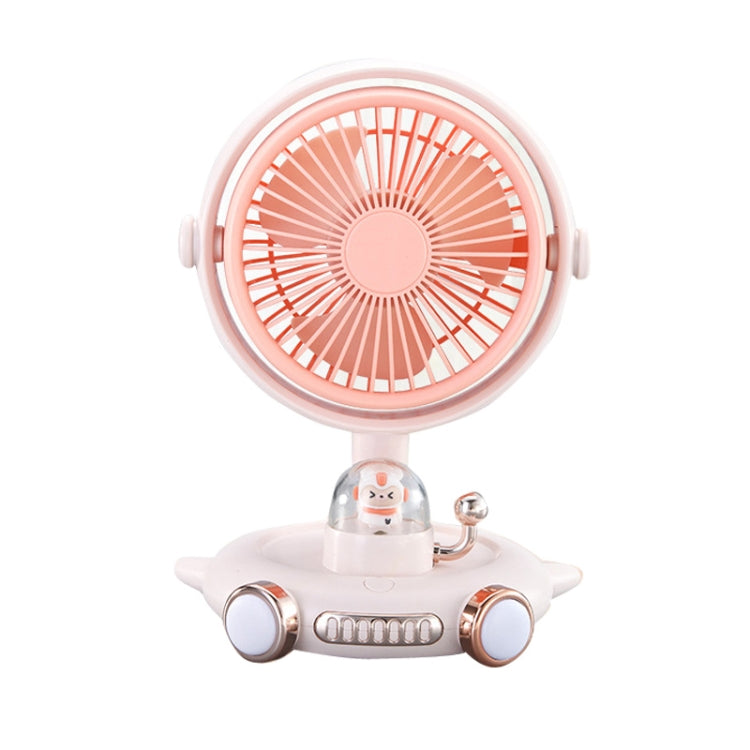 Uroczy wentylator USB do biurka z lampką nocną (Morelowy) |
