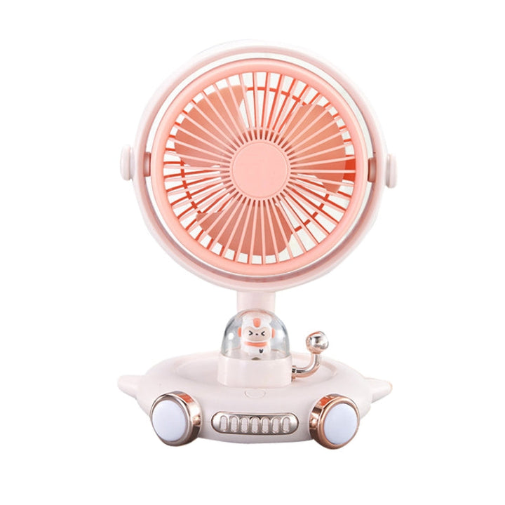 Uroczy wentylator USB do biurka z lampką nocną (Morelowy) |