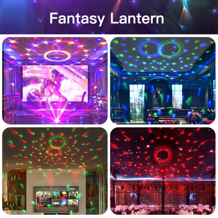 Domowe lampy LED Magic Ball, odbijające światło, ambientowe lampy dźwiękowe, kolor: model ładowania czarny (RGB kolor 5W)