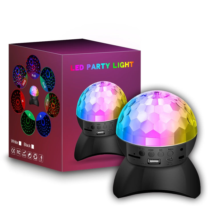 Domowe lampy LED Magic Ball, odbijające światło, ambientowe lampy dźwiękowe, kolor: model ładowania czarny (RGB kolor 5W)
