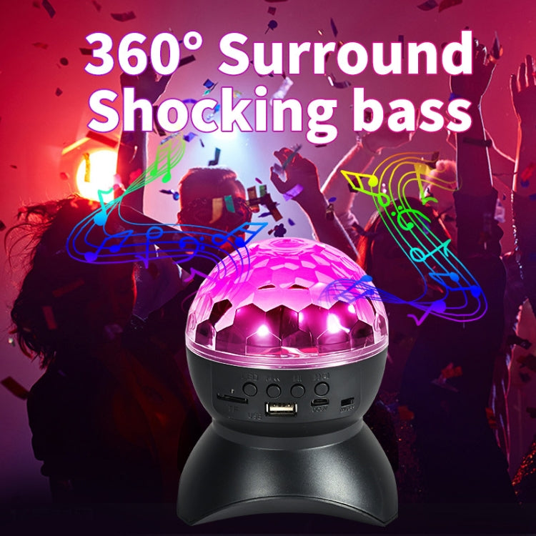 Domowe lampy LED Magic Ball, odbijające światło, ambientowe lampy dźwiękowe, kolor: model ładowania czarny (RGB kolor 5W)