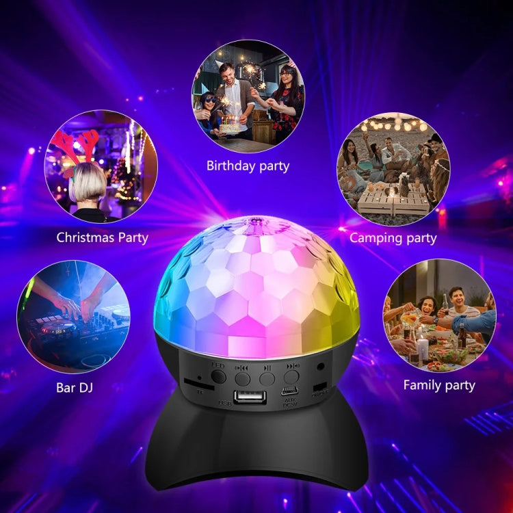 Domowe lampy LED Magic Ball, odbijające światło, ambientowe lampy dźwiękowe, kolor: model ładowania czarny (RGB kolor 5W)