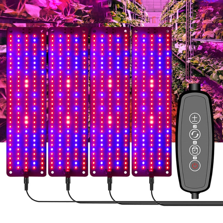 4 głowice 12V Pełnospektralna Lampa LED do Wzrostu Roślin Czerwone i Niebieskie Światło do Siewek (wtyczka EU)