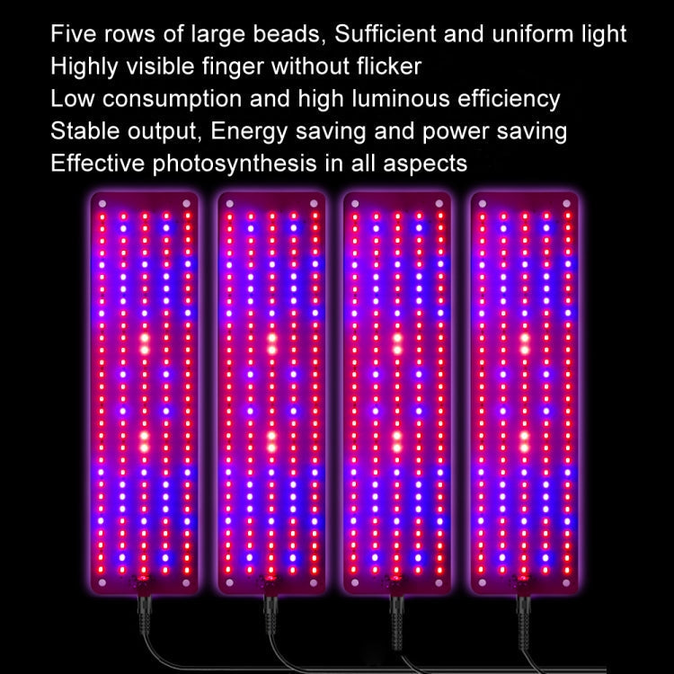 4 głowice 12V Pełnospektralna Lampa LED do Wzrostu Roślin Czerwone i Niebieskie Światło do Siewek (wtyczka EU)