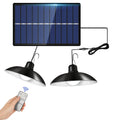 IP65 Wodoodporna Zewnętrzna Lampa Wisząca LED na Energii Słonecznej, Oświetlenie Wewnętrzne, Specyfikacja: Podwójne Białe Światło z Pilotem