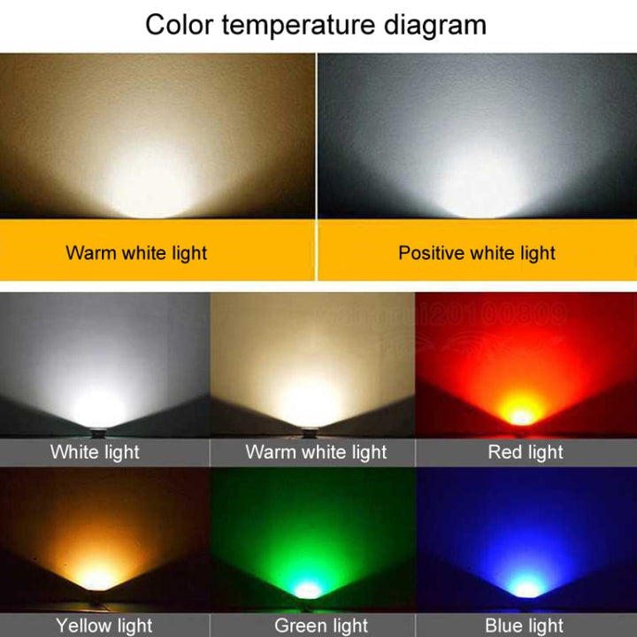 Reflektor LED COB Zewnętrzny Wodoodporny Reflektor Oświetlenie Billboardowe Lampa Ogrodowa, kolor: 20W 2 wybory kolorów 1