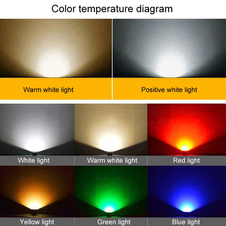 Reflektor LED COB zewnętrzny wodoodporny lampa billboardowa lampa ogrodowa, kolor: 30W 7 kolorów