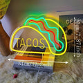 Neonowy Znak Fast Food – Jasny Design Tacos, LED Nocna Lampa do Restauracji i Kuchni |