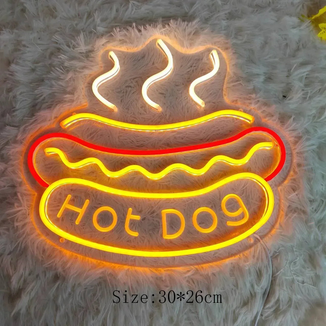 Neonowy Znak Fast Food – Jasny Design Tacos, LED Nocna Lampa do Restauracji i Kuchni |